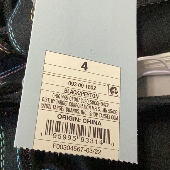 Girls' Peyton Sneakers - Cat & Jack - Black - new - Picture 7 of 7